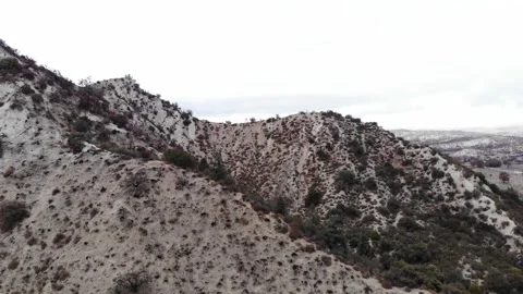 Fire scene Mountain range Aerial Stock Footage 293391659