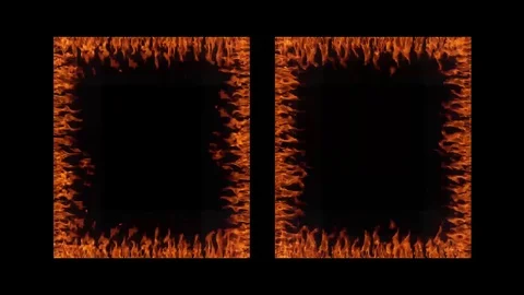 Fire screen two independent boxes Stock Footage 91135171