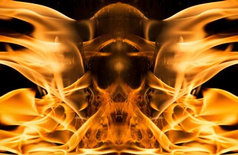 Fire scull Stock Photos