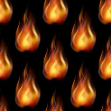 Fire, Seamless Background Stock Illustration