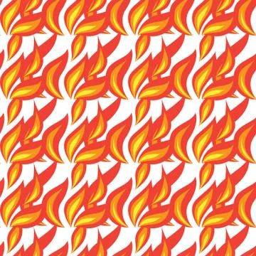 Fire seamless isolated Stock Illustration