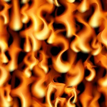 Fire seamless pattern background. Illustrazione stock