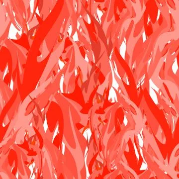 Fire seamless pattern. Flame background. Tongues of flame red abstract vector Stock Illustration