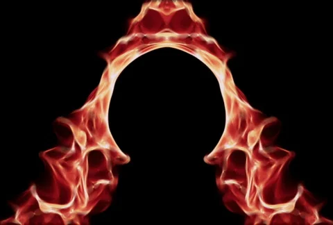 Fire Series: Arch of Fire Stock Footage 841946