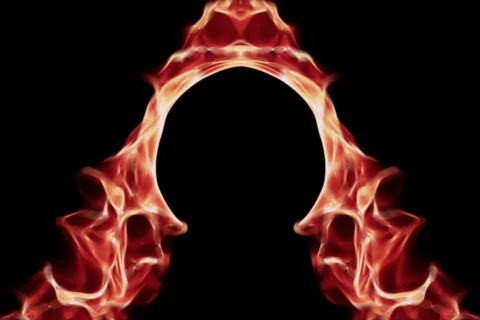 Fire Series: Arch of Fire Stock Footage 841947