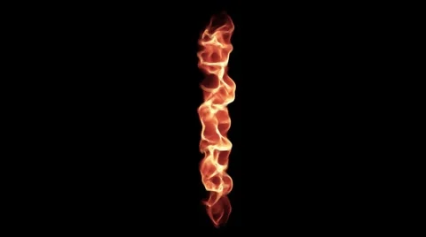 Fire Series: Vertical Flames w Alpha Stock Footage