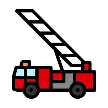 Fire Service Truck Icon Stock Illustration