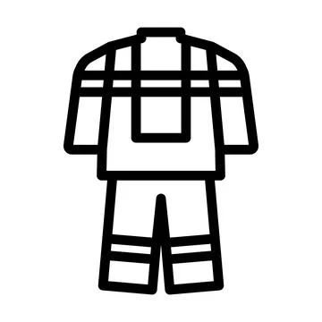 Fire Service Uniform Icon Stock Illustration