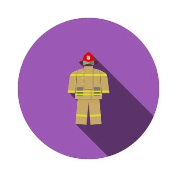 Fire Service Uniform Icon Stock Illustration