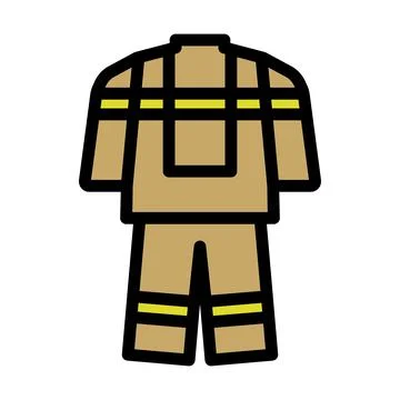 Fire Service Uniform Icon Stock Illustration