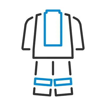 Fire Service Uniform Icon Stock Illustration