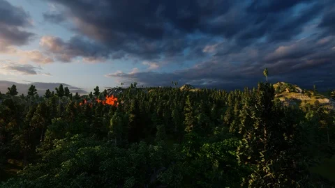 Fire services in the forest Stock Footage 121571032