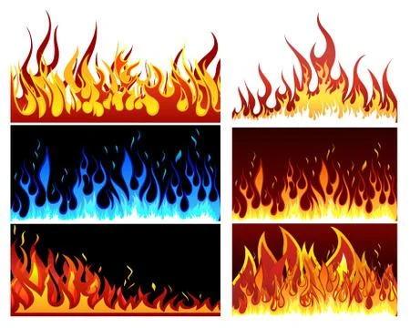 Fire set Illustrazione stock