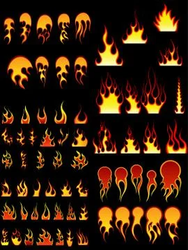 Fire Set Illustrazione stock