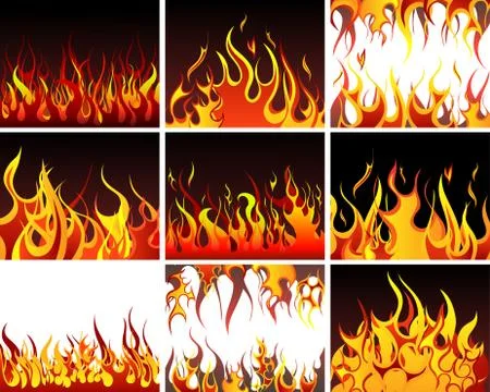 Fire Set Stock Illustration