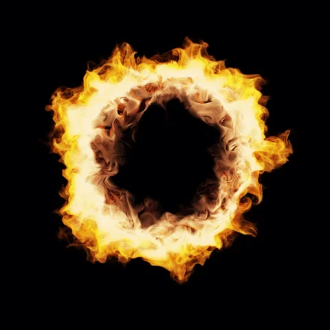 Fire Shape Circle Stock Footage 252098143