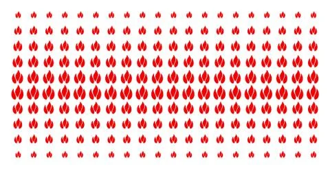 Fire Shape Halftone Effect Stock Illustration