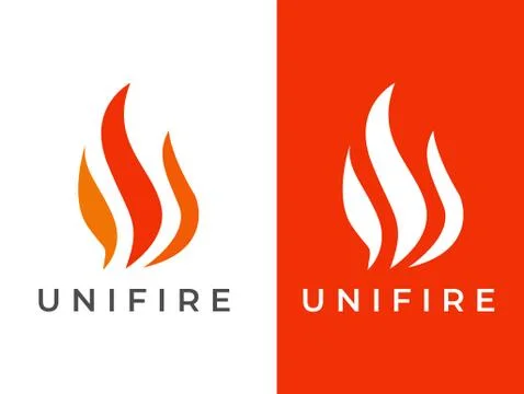 Fire Shape Logo Design Vector Template. Customizable Shape 스톡 일러스트
