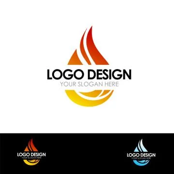 Fire Shape Logo 스톡 일러스트