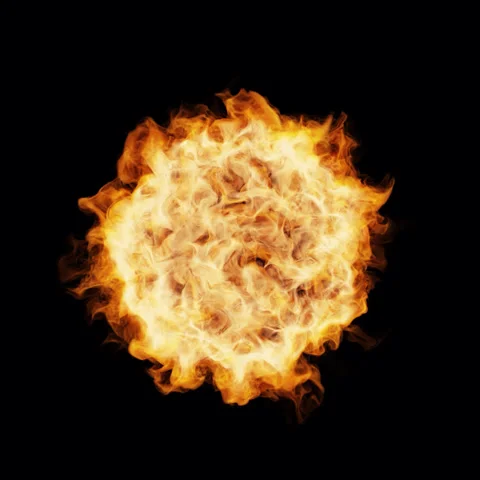 Fire Shape Sphere Stock Footage 252099666