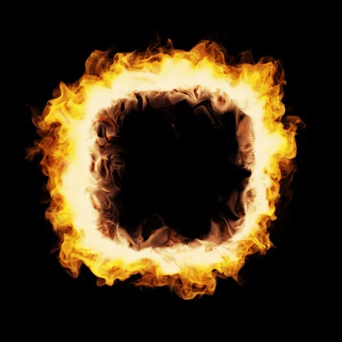 Fire Shape square  frame Stock Footage 252099716