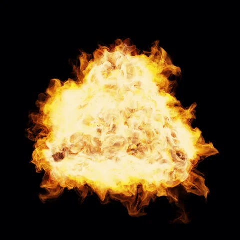Fire Shape Triangular Stock Footage 252099821