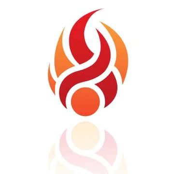 Fire Shaped Abstract Icon イラスト素材