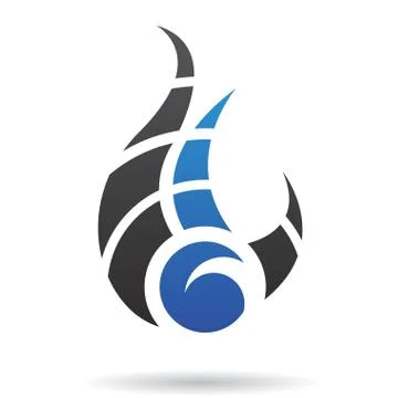 Fire Shaped Abstract Icon Stockillustratie