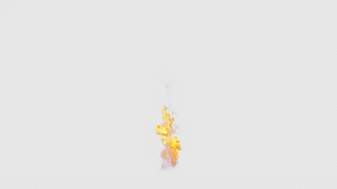 Fire shards start to rise Isolated by Alpha channel (transparent background) Stock Footage 153877119