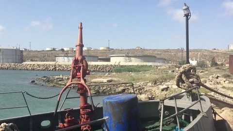 Fire ship Video stock 80523235