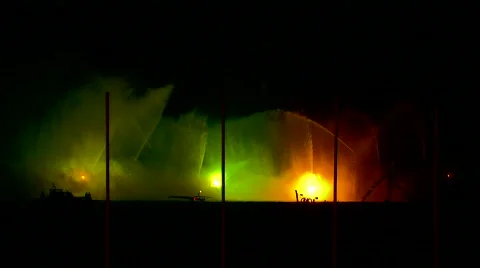 Fire ships Stock Footage 619514