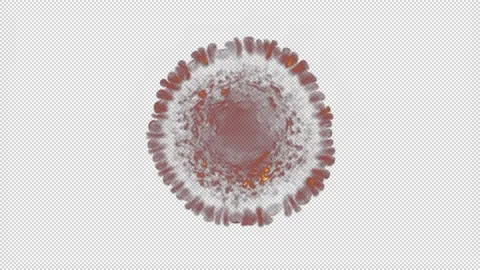 Fire shockwave blowing on alpha background Stock Footage 237575854