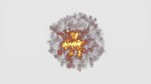 Fire shockwave blowing on alpha background Stock Footage 237575865