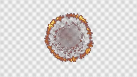 Fire shockwave blowing on alpha background Stock Footage 237575880