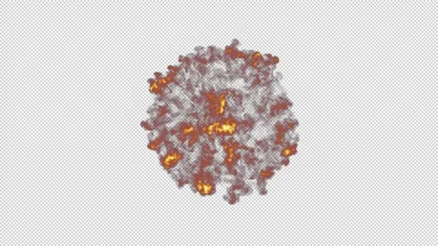 Fire shockwave blowing on alpha background Stock Footage 237575889