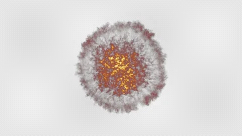 Fire shockwave blowing overlay isolated on alpha background in 4K Stock Footage 237622653