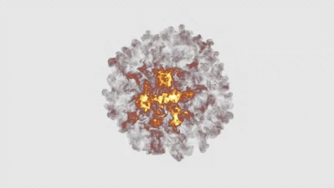 Fire shockwave blowing overlay isolated on alpha background in 4K Stock Footage 237622712