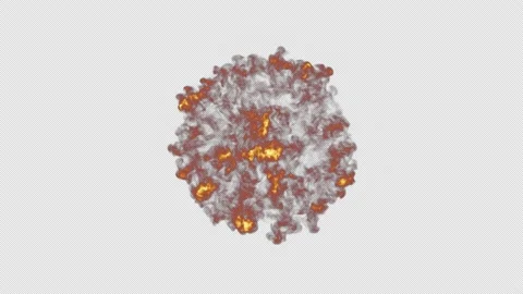 Fire shockwave blowing overlay isolated on alpha background in 4K Stock Footage 237622787