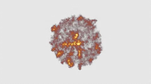 Fire shockwave blowing overlay isolated on alpha background in 4K Stock Footage 237622896