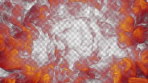 Fire shockwave blowing transition reveal overlay isolated on alpha background Stock Footage 237656879