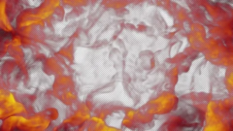 Fire shockwave blowing transition reveal overlay isolated on alpha background Stock Footage 237656904