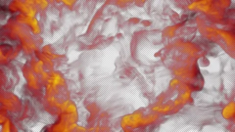 Fire shockwave blowing transition reveal overlay isolated on alpha background Stock Footage 237657953