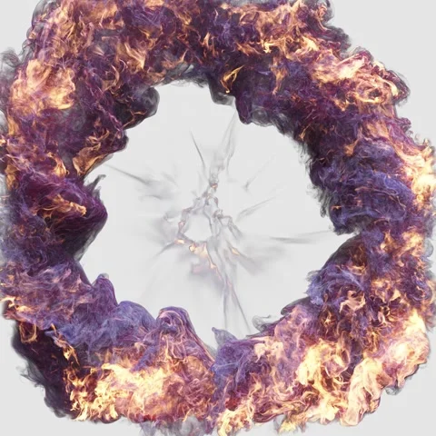 Fire Shockwave Particles Alpha Video stock 277968916