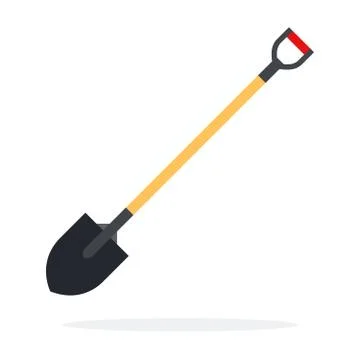 Fire shovel flat vector Stock Illustration