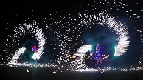 Fire show 1 Video stock 30460083