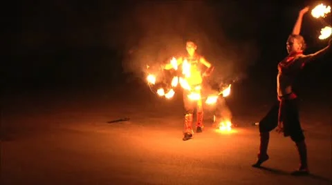 Fire show 2 Stock-Footage 10912528