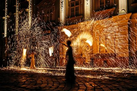 Fire show 23 Fotos de archivo