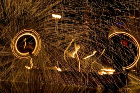 Fire show 7 Stock Photos