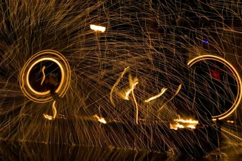 Fire show 7 Stock Photos