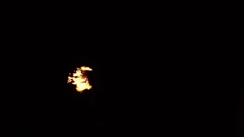 Fire show breather spitting flame. Slow motion Stock Footage 69969763